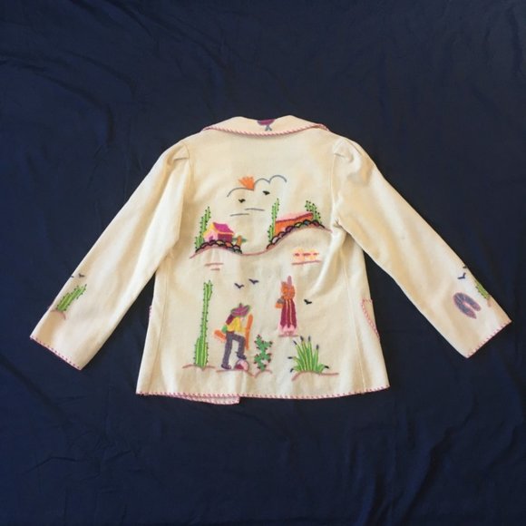 Vintage embroidered Mexican souvenir jacket 1950s - Picture 2 of 11